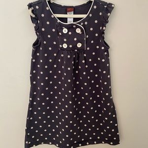 VGUC Tea Collection Dark Grey Polka Dot Dress 6